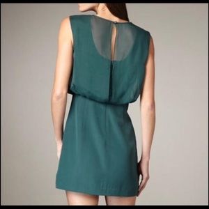 Tibi Green Mathilde Appliqué Cocktail Dress
